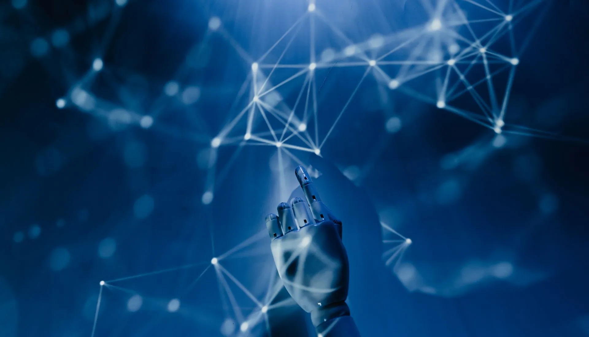 Abstract AI and data technology visualization